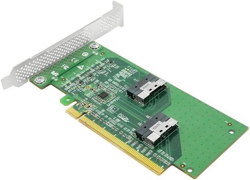 بطاقة توسيع SlimSAS إلى U.2 PCIe 4.0 إلى 2 منفذ SFF-8654 4i NVMe in Saudi Arabia