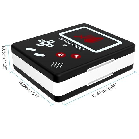 32-Slot Magnetic Game Cartridge Case Compatible with Nintendo Game Boy Advance – Patterned ABS Organizer with Secure Silicone Tray for Travel, Display & Collection Storage in Saudi Arabia