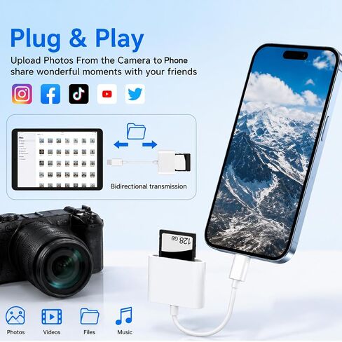 SD Card Reader USB-C with Dual Card Slot and Charging Port in Saudi Arabia