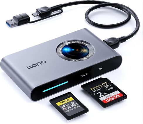 llano CFexpress Type A/SD 4.0 Card Reader, USB 3.1 Gen 2 (10Gbps) 2 in 1 in Saudi Arabia