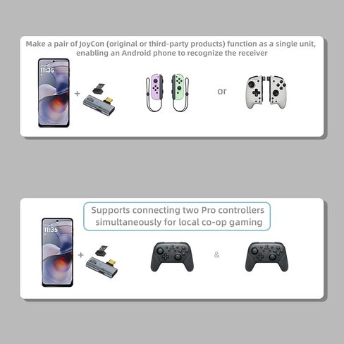 TEGRUP Joy-Con Unified Controller Receiver Kit – Supports Android Phones, Tablets & PCs. Includes Receiver Unit, USB-C Adapter & Dedicated Fast-Charging Port. in Saudi Arabia