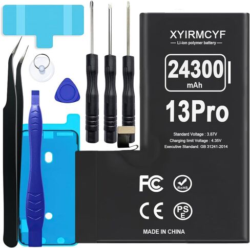 XYIRMCYF 24300mAh Super Capacity Battery Compatible with iPhone 11, 0 Cycle Li-Polymer Replacement Battery for iPhone 11, with Professional Repair Tool Kit in Saudi Arabia