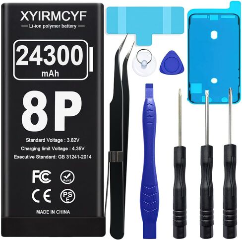 XYIRMCYF 24300mAh Super Capacity Battery Compatible with iPhone 11, 0 Cycle Li-Polymer Replacement Battery for iPhone 11, with Professional Repair Tool Kit in Saudi Arabia