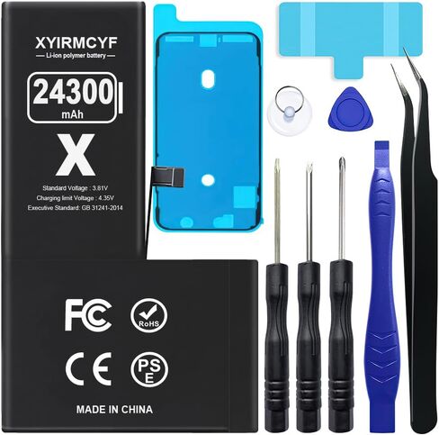 XYIRMCYF 24300mAh Super Capacity Battery Compatible with iPhone 11, 0 Cycle Li-Polymer Replacement Battery for iPhone 11, with Professional Repair Tool Kit in Saudi Arabia