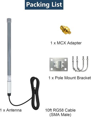 FlightAware ADS-B Antenna 1090MHz & 978MHz Dual Band w/ 10ft SMA Cable MCX Adapter High Gain 5dBi for ADSB FlightAware Software Defined Radios (SDRs) Flight Aviation Adsbexchange in Saudi Arabia