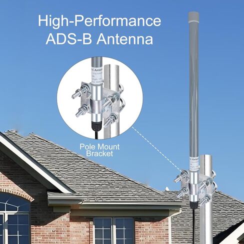 FlightAware ADS-B Antenna 1090MHz & 978MHz Dual Band w/ 10ft SMA Cable MCX Adapter High Gain 5dBi for ADSB FlightAware Software Defined Radios (SDRs) Flight Aviation Adsbexchange in Saudi Arabia