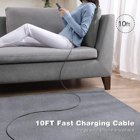 شاحن سريع iPhone 17 16 15 Pro، 60 وات 5 منافذ USB C شاحن هاتف سريع الشحن، 2 حزمة شاحن جداري سريع من النوع C بطول 10 أقدام سلك شحن USB C لهاتف iPhone 17 Pro/17 ProMax/17 Air/16 ProMax/16e/15 Pro in Saudi Arabia