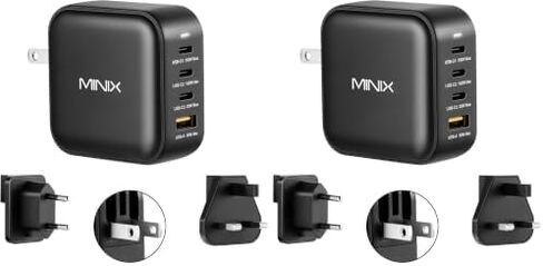 MINIX P3 100W Turbo 4-Port GaN Travel Wall Charger USB C PD Power Adapter in Saudi Arabia