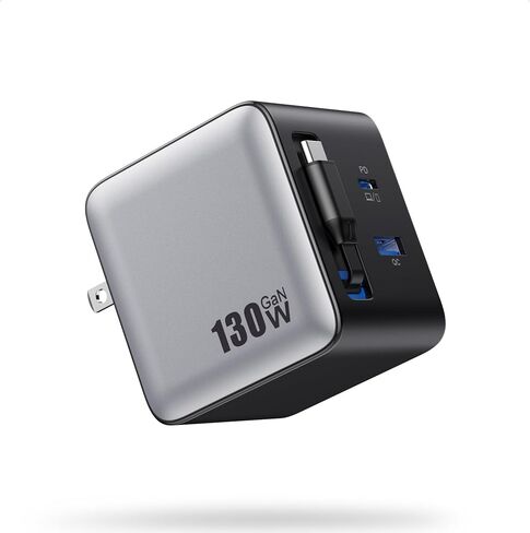 كتلة شاحن USB C بقدرة 150 وات، شاحن حائط GaN III مدمج قابل للطي 3 منافذ شحن سريع، PD QC PPS محول USB C محمول 100 وات لأجهزة MacBook Pro/Air، iPad، iPhone 17/Pro، Galaxy S24، Dell إلخ in Saudi Arabia