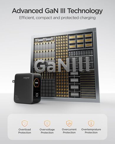 wegear 70W GaN USB C Charger Block with Smart Display & Touch Control, 3-Port PD3.0 Fast Wall Charger, Foldable Plug Power Adapter for MacBook Air/Pro, iPhone 17/16, iPad, Galaxy S25/S24 in Saudi Arabia