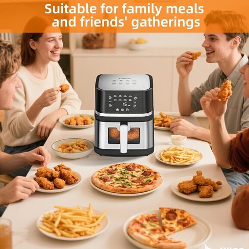 Stainless Steel 8L Large Digital Air Fryer with Window in Saudi Arabia
