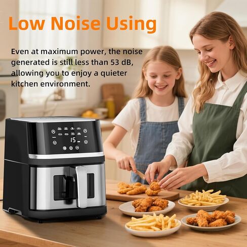 Stainless Steel 8L Large Digital Air Fryer with Window in Saudi Arabia