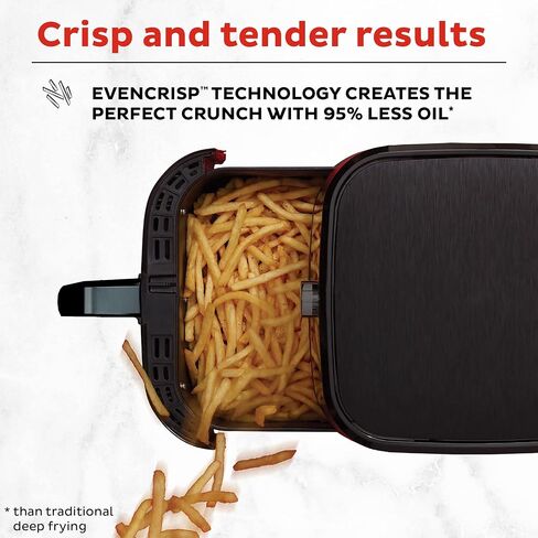 Instant Pot Vortex 5.7QT Air Fryer With Accessories, Custom Smart Cooking Programs, 4-in-1 Functions that Crisps, Roasts, Bakes and Reheats, 100+ In-App Recipes, from the Makers of Instant Pot, Black in Saudi Arabia