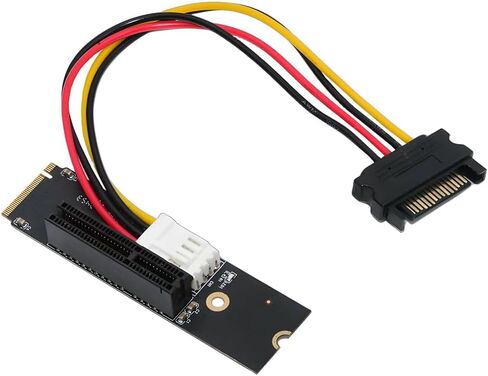 xiwai NGFF M.2 M-Key NVMe Extender to PCI-E 4.0 X16 X8 X4 X1 Adapter Graphics Card Riser 12V/5V SATA Power Cord PCI-Express for M2 2260 2280 in Saudi Arabia