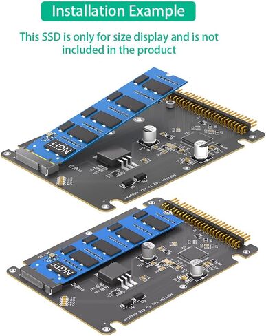M.2 NGFF Key B SATA SSD to IDE ATA 44 Pin Adapter, Support 2230/2242/2260/2280,(Black) in Saudi Arabia