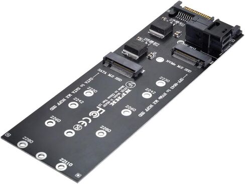 محول بطاقة توسيع chenyang M.2 NGFF إلى SATA وNVME PCIe SSD إلى SFF-8643 للوحة الرئيسية (لا يعمل NVME SSD إلى SATA) in Saudi Arabia