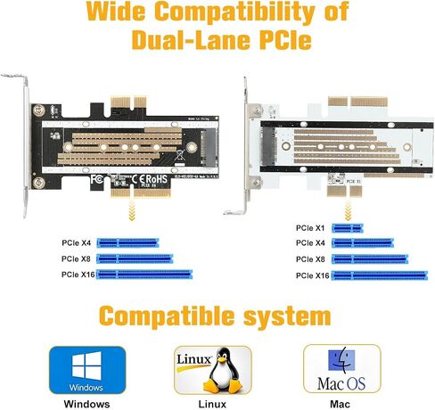 M.2 NVMe SSD to PCIe X16/X8/X4/X1 Adapter Card, PCIe to M.2 in Saudi Arabia