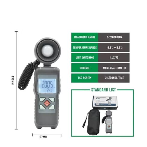 Mini Digital Light Meter 199,900 Lux / 19,999 FC Illuminometer Photometer in Saudi Arabia
