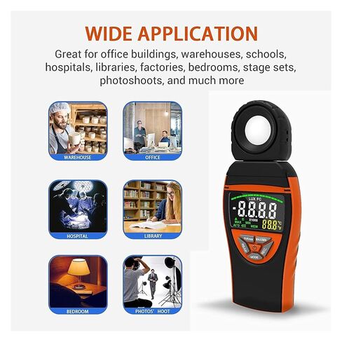 BT-8801A Digital Lux Meter 1–400,000 Lux Portable Light Intensity Tester in Saudi Arabia