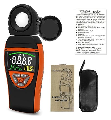 BT-8801A Digital Lux Meter 1–400,000 Lux Portable Light Intensity Tester in Saudi Arabia