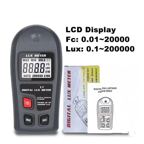 L1 Digital Lux Meter 200000 Lux Light Meter FC/Lux High Accuracy LCD Tester in Saudi Arabia