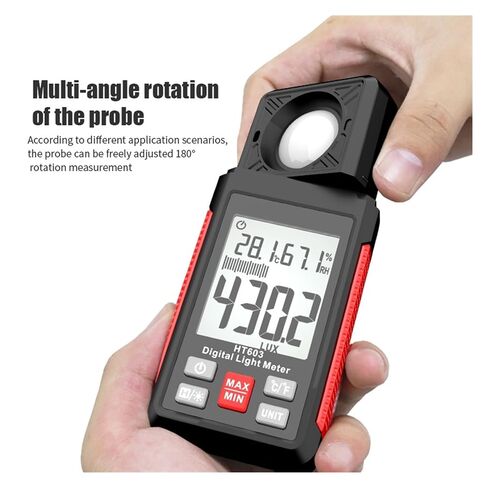 Digital Lux Meter 200,000 Lux Light Meter with FC/Lux Conversion in Saudi Arabia