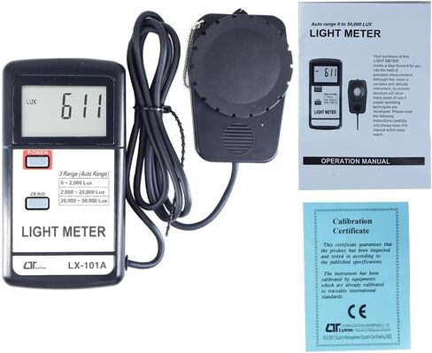 Digital Lux Meter (Range: 50,000 Lux) for Auditoriums, Theatres, Stadiums, Amphitheatre, OT Rooms Alongwith Factory Calibration Certificate Model: LX-101A in Saudi Arabia
