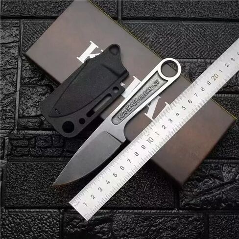 Stainless Steel Knife with Black Sheath, 18.5cm Fixed Blade, Durable Utility Tool for Camping, Hiking & Hunting, EDC Utility Tool in Saudi Arabia