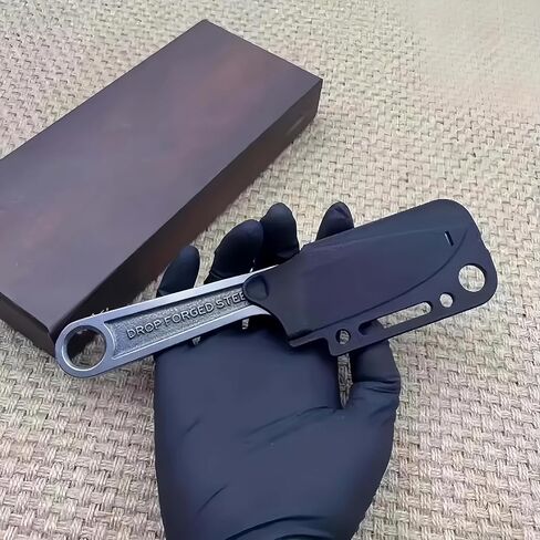 Stainless Steel Knife with Black Sheath, 18.5cm Fixed Blade, Durable Utility Tool for Camping, Hiking & Hunting, EDC Utility Tool in Saudi Arabia