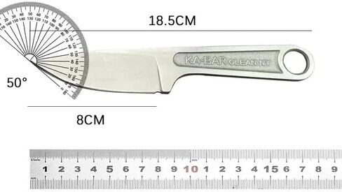 Stainless Steel Knife with Black Sheath, 18.5cm Fixed Blade, Durable Utility Tool for Camping, Hiking & Hunting, EDC Utility Tool in Saudi Arabia
