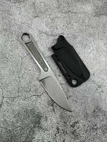 Stainless Steel Knife with Black Sheath, 18.5cm Fixed Blade, Durable Utility Tool for Camping, Hiking & Hunting, EDC Utility Tool in Saudi Arabia