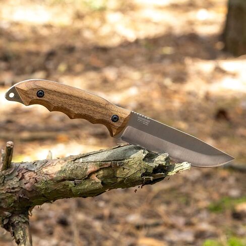 BPSKNIVES HK6 - Handmade Stainless Steel Knife - Fixed Blade Full Tang Bushcraft Knives - Scandinavian Camping Hunting Knife With Leather Sheath - Utility Outdoor Knives in Saudi Arabia