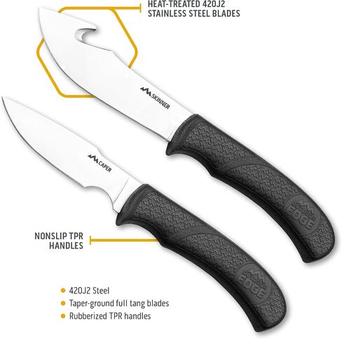 OUTDOOR EDGE Game-Pro 11-Piece Butcher Knife Set | Caping & Boning Knives, Deer Skinning Knife, Bone Saw, Game Shears, Sharpener & Rib Spreader in Hard-Side Case | Elite Elk & Deer Hunting Gear in Saudi Arabia