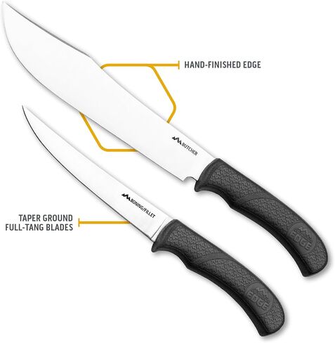 OUTDOOR EDGE Game-Pro 11-Piece Butcher Knife Set | Caping & Boning Knives, Deer Skinning Knife, Bone Saw, Game Shears, Sharpener & Rib Spreader in Hard-Side Case | Elite Elk & Deer Hunting Gear in Saudi Arabia