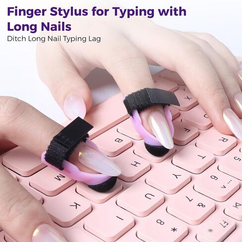 2 Pack Soft Anti-Slip Reusable Finger Guards for Long Manicure Nails in Saudi Arabia