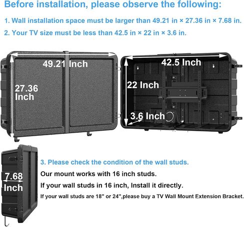 Regetek Outdoor TV Enclosure for 32-45 Inch TV,Weatherproof Hard TV Cover in Saudi Arabia