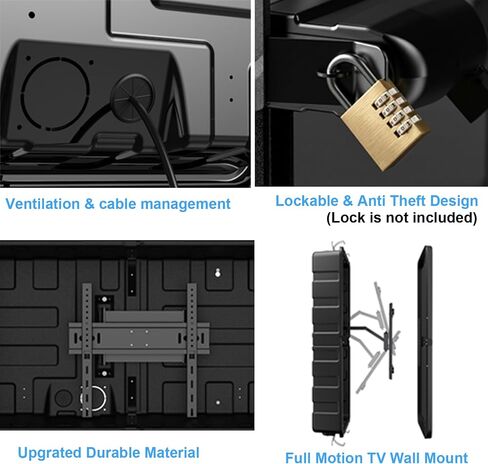 Regetek Outdoor TV Enclosure for 32-45 Inch TV,Weatherproof Hard TV Cover in Saudi Arabia