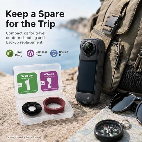 Littlefixter Camera Glass Lens Replacement Kit for Insta360 X5, Optical Glass Cover with Lens Open Removal Tool in Saudi Arabia