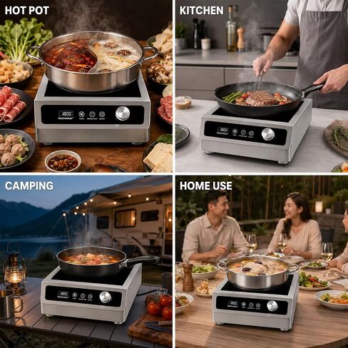 1800W Commercial Induction Cooktop, 120V Large Induction Burner in Saudi Arabia