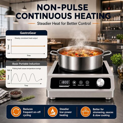 1800W Commercial Induction Cooktop, 120V Large Induction Burner in Saudi Arabia