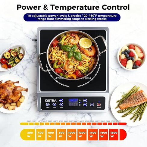 OSTBA Portable Induction Cooktop 1800W, Countertop Induction Burner in Kuwait