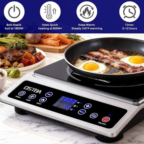 OSTBA Portable Induction Cooktop 1800W, Countertop Induction Burner in Kuwait