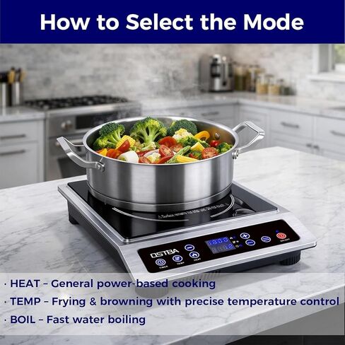 OSTBA Portable Induction Cooktop 1800W, Countertop Induction Burner in Kuwait