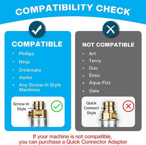CO2 Cylinder for Soda Maker: 60L Durable CO2 Cartridges for Screw-In Soda Makers Compatible, Exchange Carbonator & Sparkling Water - Carbonates Any Drink with Threaded Cylinders (1PCS) in Saudi Arabia