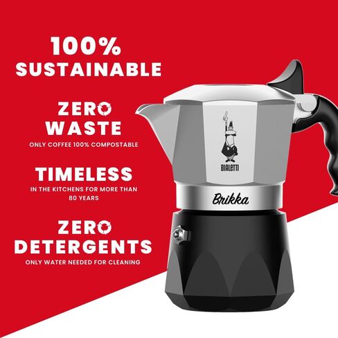 Bialetti Bricca NEW 4 Cup Open Fire Type (Coffee Maker, Espresso Makinetta) in Kuwait