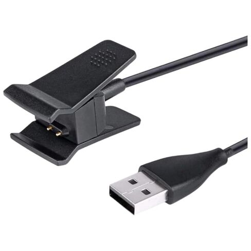 Black Charger Compatible for Fitbit Alta, Replacement USB Charging Cable Clip for Fitbit Alta Fitness Tracker 100cm / 3.3ft Arm and Wristband Technology, Charging Cables Accessories in Saudi Arabia