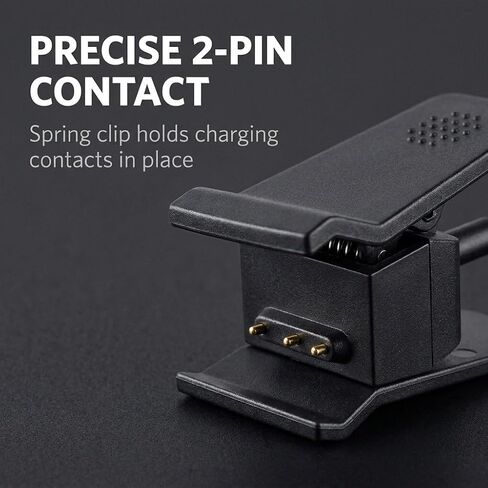 Black Charger Compatible for Fitbit Alta, Replacement USB Charging Cable Clip for Fitbit Alta Fitness Tracker 100cm / 3.3ft Arm and Wristband Technology, Charging Cables Accessories in Saudi Arabia