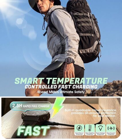 2 Pack USB C Charger Compatible with Amazfit T-Rex 3 Helio Strap in Kuwait