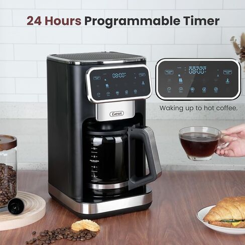 Gevi Touchscreen 12-Cup Coffee Maker, Bold & Iced Brew, Glass Carafe in Saudi Arabia