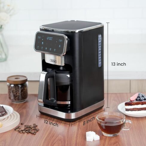 Gevi Touchscreen 12-Cup Coffee Maker, Bold & Iced Brew, Glass Carafe in Saudi Arabia